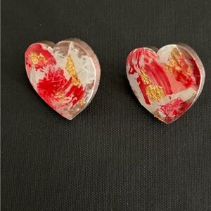 Handmade Heart Earrings from Artist Candace Carroll
